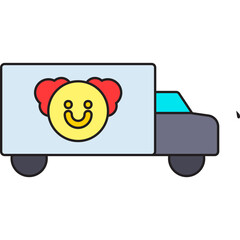 Circus Van icon vector illustration