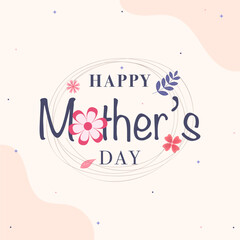 Design  Vector Happy mothers day typography with ornaments