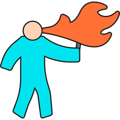 Spitting Fire icon vector illustration