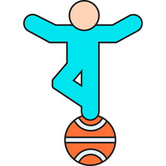 Walking on Balls icon vector illustration