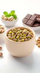 Pistachios, Chocolate, Healthy Snack