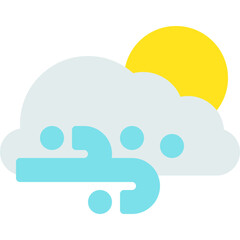 Cloudy Gusts icon vector illustration
