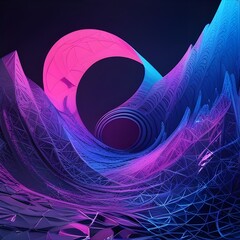 Soft Abstract Texture Background with Flowing Pastel Waves. Vibrant 3D Abstract Dreamscapes Background. Colorfull 3D Background.