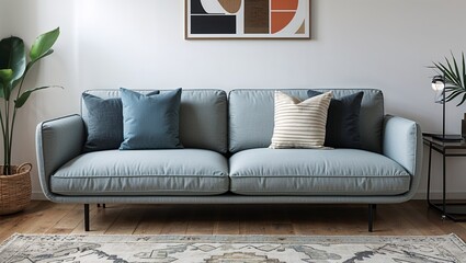 A chic minimalist sofa that combines comfort and modern style