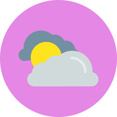 Partly Cloudy icon vector illustration