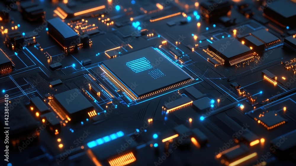 Poster central processing unit controlling multiple robotic devices in an industrial plant