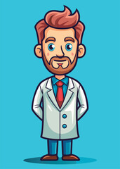 Fototapeta premium Friendly doctor in white coat.