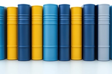 Colorful Books Arranged in a Row Ideal for Education Learning and Knowledge Themes