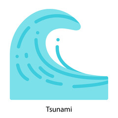 Tsunami icon vector illustration