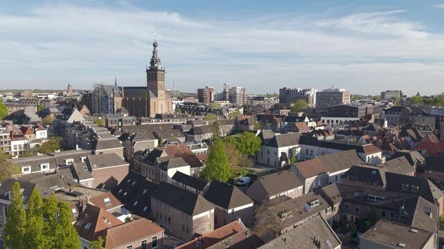 Aerial view of Nijmegen, Provice Gelderland, The Netherlands