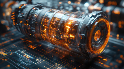 Glowing metal industrial part