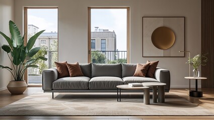 A modern minimalist sofa that brings sophistication to any space