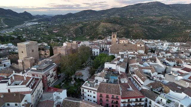 Semana Santa en Priego de C&oacute;rdoba. Pasos en vista de drone.