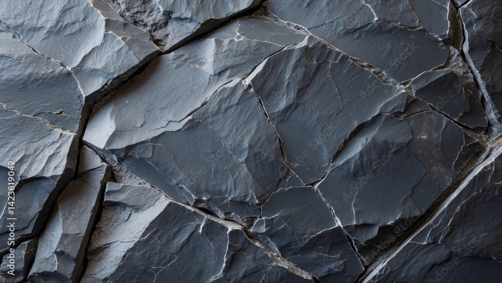 Poster a close-up view of rough rock texture and detail, revealing the intricate patterns and rugged beauty