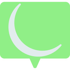 Crescent icon vector illustration