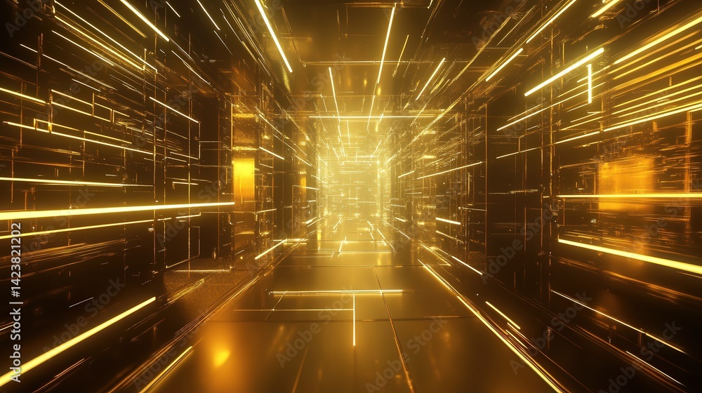 Aufkleber the glowing lines of a futuristic circuit board come to life, creating an immersive environment that