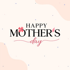 Design  Vector Happy mothers day typography with ornaments