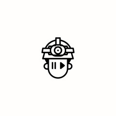 Action camera icon flat vector design