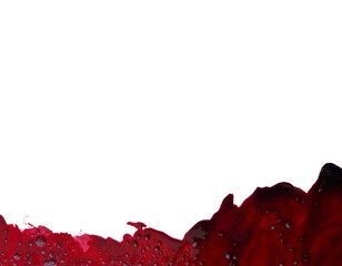 Fresh Human red blood on white background