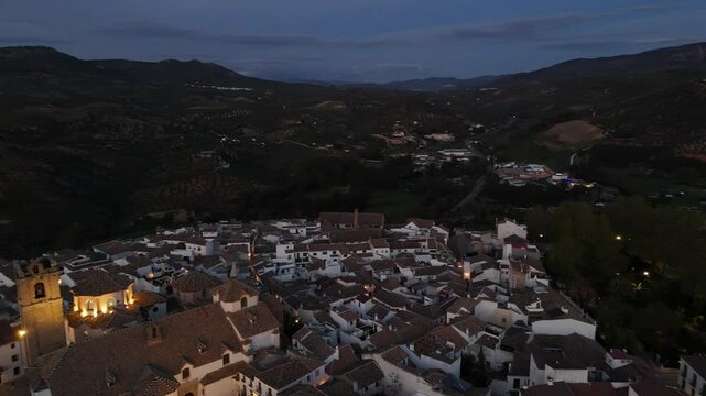 Semana Santa en Priego de C&oacute;rdoba. Pasos en vista de drone.