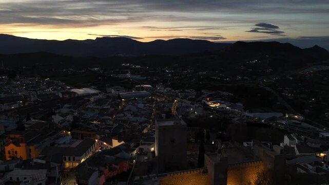 Semana Santa en Priego de C&oacute;rdoba. Pasos en vista de drone.