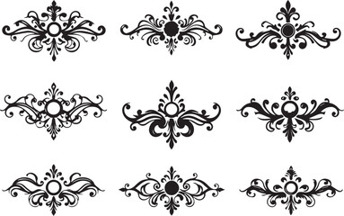 A set of elements, symbols, ornaments, mandalas. Hand drawn vector illustration