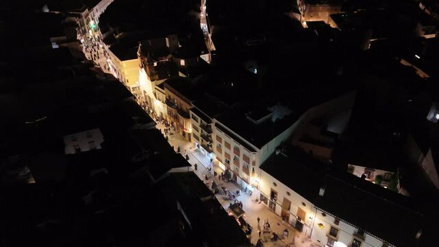 Semana Santa en Priego de C&oacute;rdoba. Pasos en vista de drone.