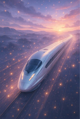 Fantastic train on the line
