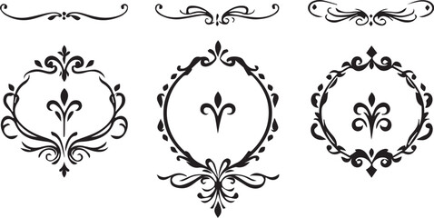 A set of elements, symbols, ornaments, mandalas. Hand drawn vector illustration