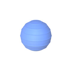 3D Render Illustration PNG Blue Dumbbell