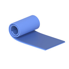 3D Render Illustration PNG Rolled Yoga Mat