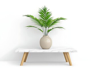 Modern Plant on Marble Table