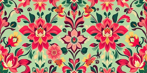 Elegant arabesque floral vector pattern, seamless background , image, line