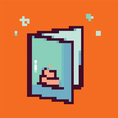 Pixel art icons for birthday celebration, fun and festive