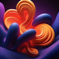 Soft Abstract Texture Background with Flowing Pastel Waves. Vibrant 3D Abstract Dreamscapes Background. Colorfull 3D Background.