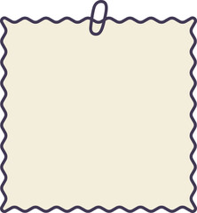 Hand-Drawn Doodle Sticky Notes and Paper Clip