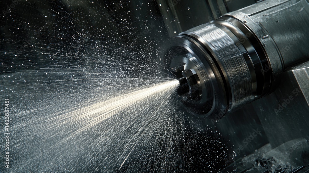 Poster industrial machine with robotic automation built for repetitive high-speed production
