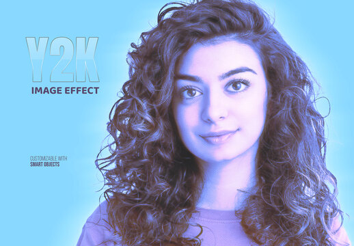 Y2K Glow Vibes Image Effect Mockup