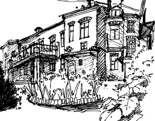 City Street sketch black line