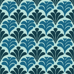Art Nouveau floral seamless pattern repeat tile