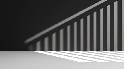 Obraz premium Abstract Interior with Light and Shadow Play on Wall and Floor, Creating a Minimalist, Modern Look.