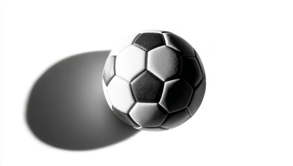 Soccer Ball: A Classic Game, Black and White Design, Perfectly Round, Striking Shadow, Expertly Crafted Leather