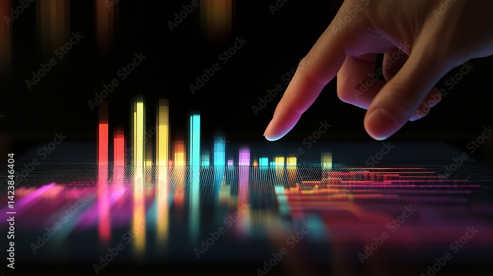 Aufkleber abstract colorful data visualization digital technology futuristic interface graphic design modern t