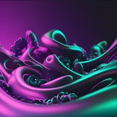Soft Abstract Texture Background with Flowing Pastel Waves. Vibrant 3D Abstract Dreamscapes Background. Colorfull 3D Background.