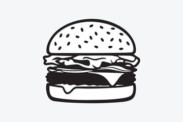 burger illustration vector