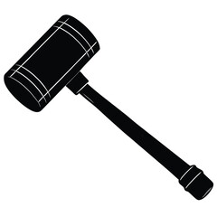 Isolated Rubber Mallet on White Background