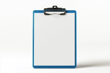Blue Clipboard with Blank White Paper Ideal for Office School and Business Use