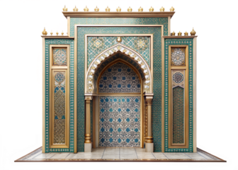 the entrance of a mosque in delhi india