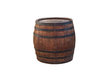 wooden barrel isolated