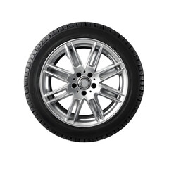 Car tire Stand on isolated on PNG background